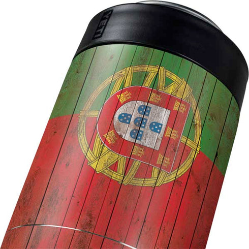 Portuguese Flag Dark Wood Yeti Colster Can Insulator  Skin